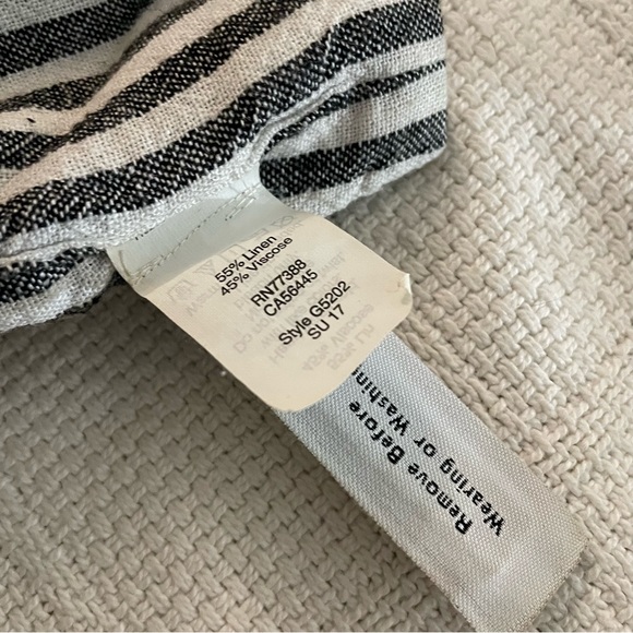Madewell open back striped linen crop top - Picture 4 of 5